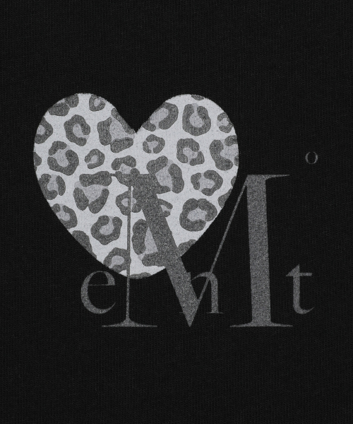 SIERRA LEOPARD HEART SMALL LOGO HALF T (2COLOR)