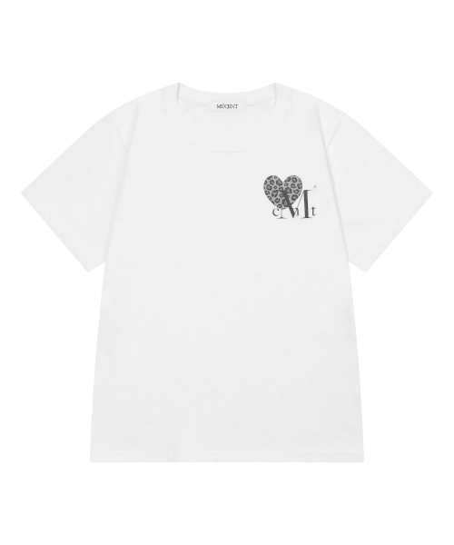 SIERRA LEOPARD HEART SMALL LOGO HALF T (2COLOR)
