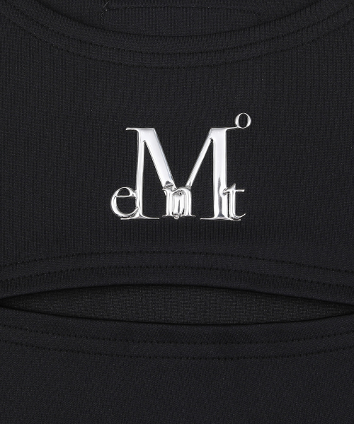 BRUNO SETUP METAL LOGO CUT-OUT LAYERED HALF T