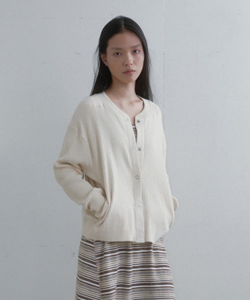 natural cotton cardigan (ecru)