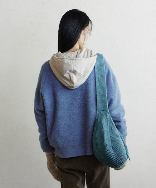 picker knit bag (smoke blue)