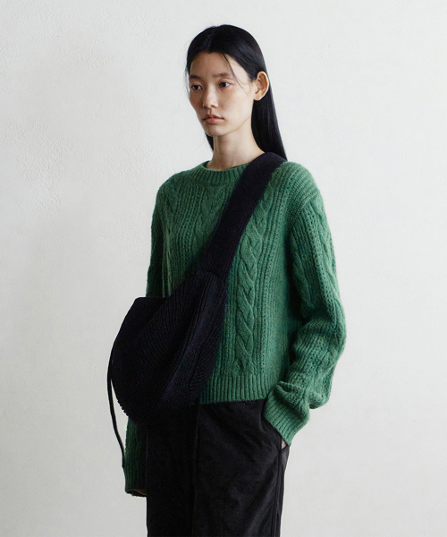 picker knit bag (black)