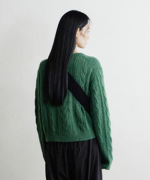 picker knit bag (black)