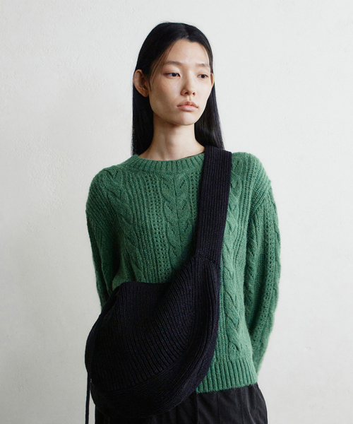 picker knit bag (black)