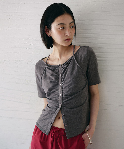더블 레이어드 티셔츠 NEW6ME624