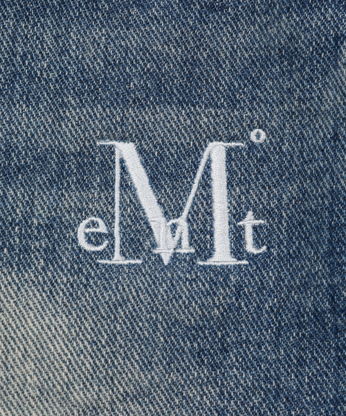 RUNE WASHING DAMAGE DENIM SHORT PANTS