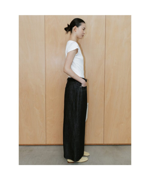 90s H Line Denim Skirt Black (TA6727A085)