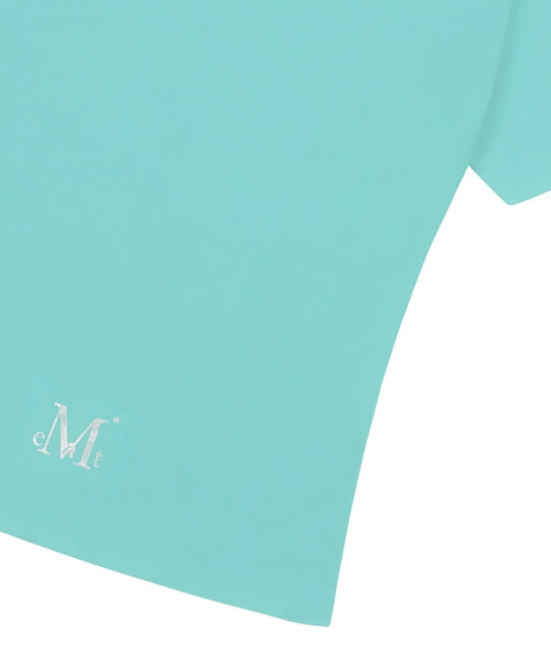 AVIX VIVID MINT SILVER PRINT SLIM FIT HALF T