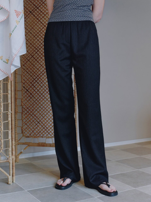 Crinkled Banding Bootscut Pants MU2635PT311M