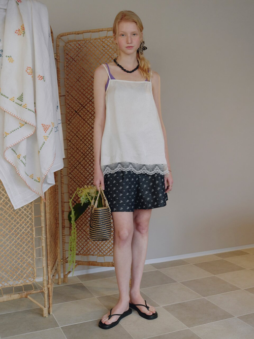 Satin Lace Layered Blouse MU2635BL322M