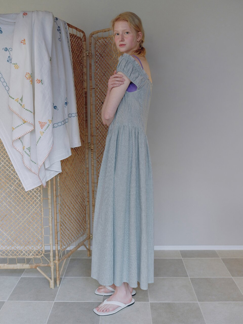 Two-way Shoulder Stripe Dress MU2635OP311M