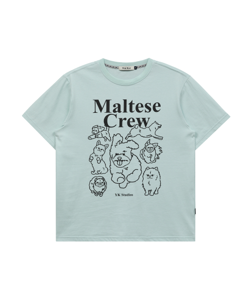 Maltese Crew Line Graphic Half Sleeve T-shirt MINT
