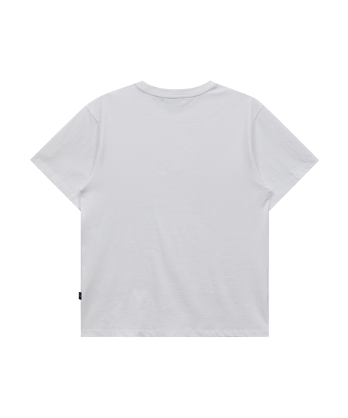 Maltese Crew Line Graphic Half Sleeve T-shirt WHITE RED