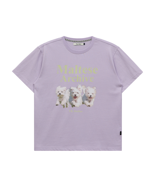 Maltese Archive Half Sleeve T-shirt LIGHT PURPLE