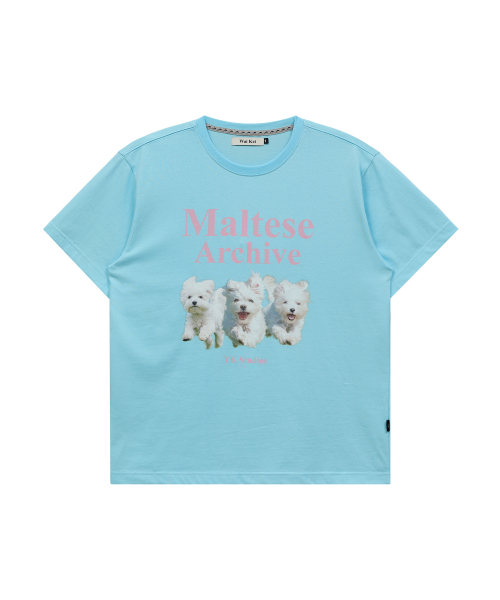 Maltese Archive Half Sleeve T-shirt LIGHT BLUE