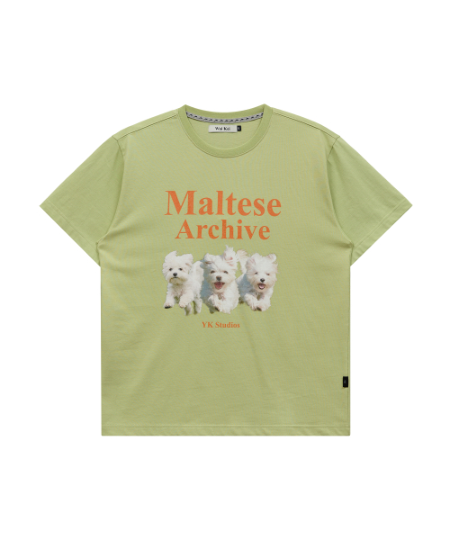 Maltese Archive Half Sleeve T-shirt YELLOW GREEN