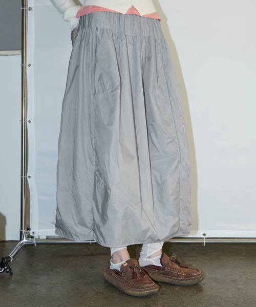 bamon balloon skirt (gray)
