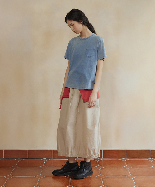 aube string skirt (beige)