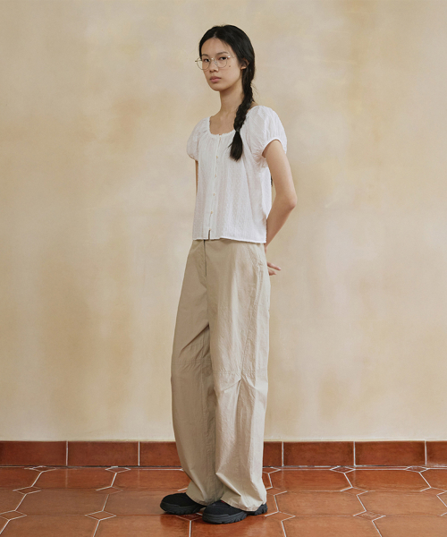 aube baggy pants (beige)