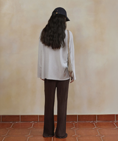 wish ribbed pants (brown)