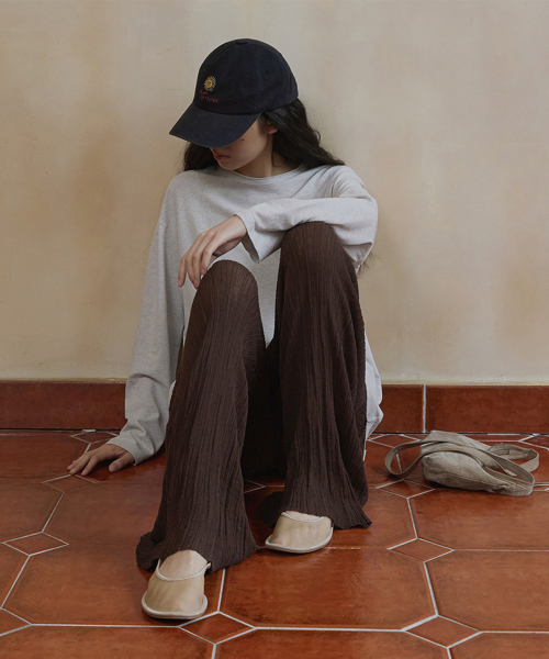 wish ribbed pants (brown)