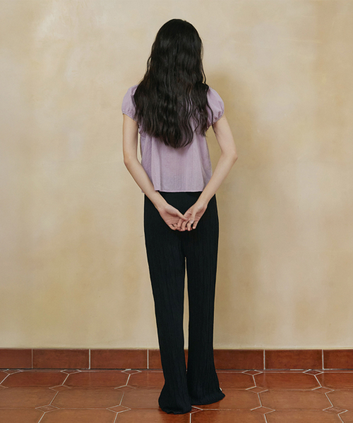 wish ribbed pants (black)