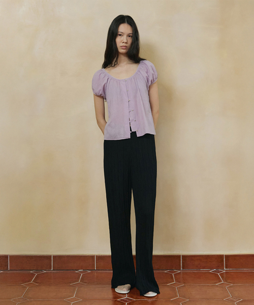 wish ribbed pants (black)