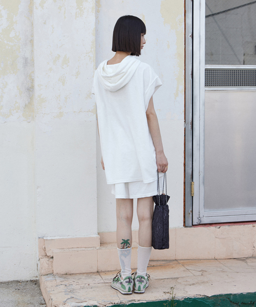 terry crop top (white)
