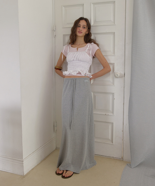 Softie maxi banding skirt - Gray