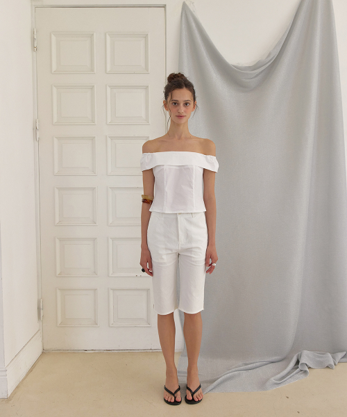 Miel capri slit pants - Ivory