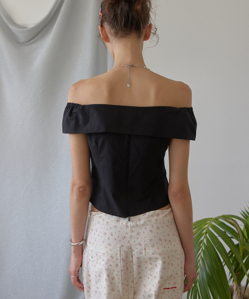 Mellow off-shoulder blouse - Black
