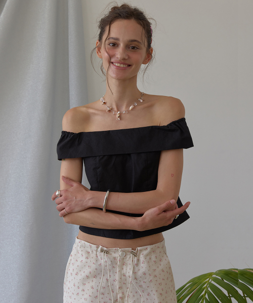 Mellow off-shoulder blouse - Black