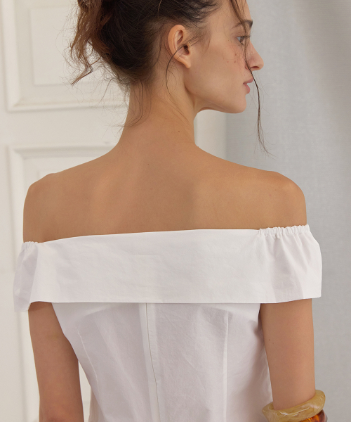 Mellow off-shoulder blouse - Ivory