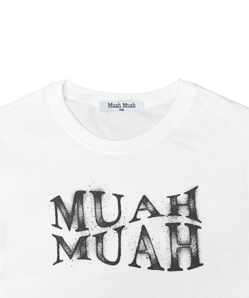 SPRAYED WAVE LONG SLEEVE [WHITE]