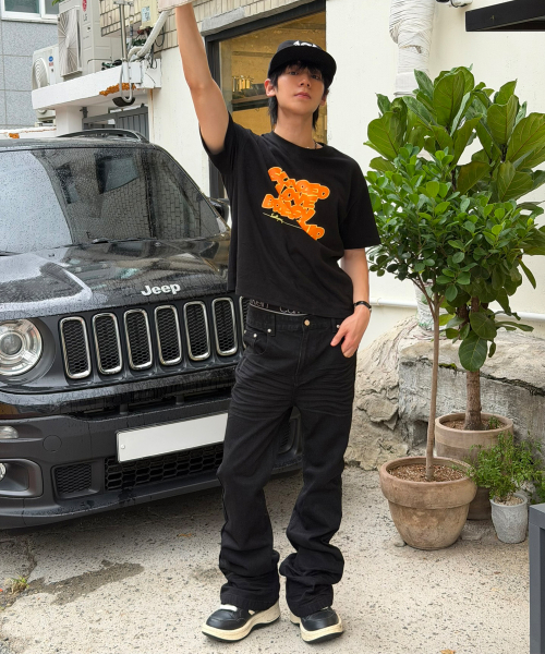 SLEB Crop T-shirt[Black]