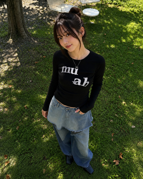 DOT STAR PATCH LONG SLEEVE [BLACK]