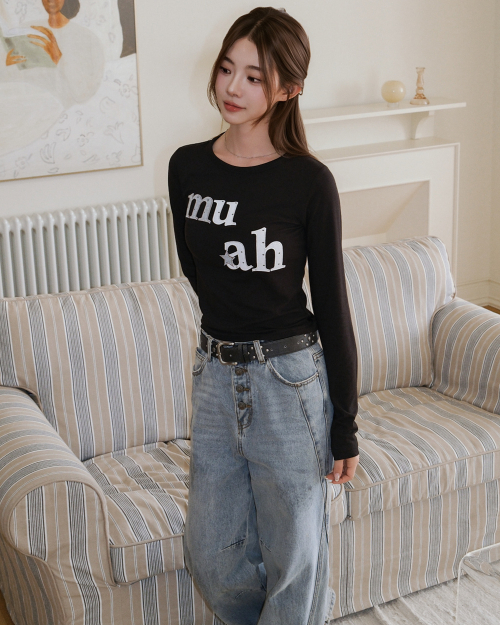 DOT STAR PATCH LONG SLEEVE [BLACK]