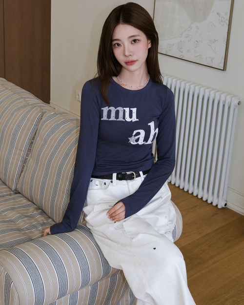 DOT STAR PATCH LONG SLEEVE [NAVY]