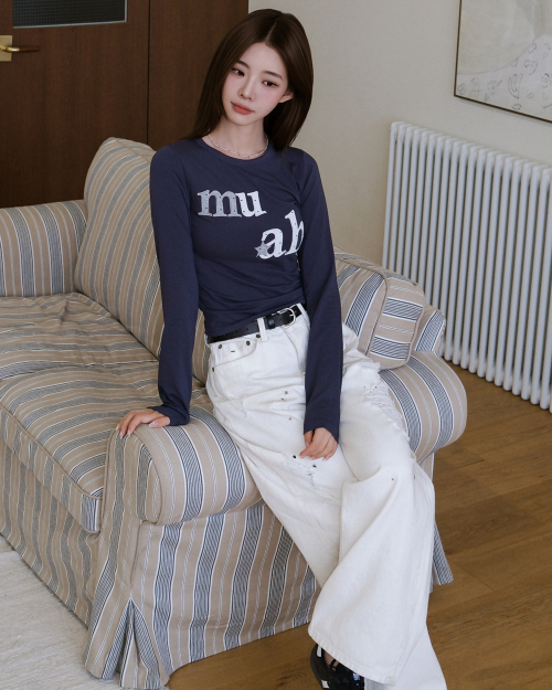 DOT STAR PATCH LONG SLEEVE [NAVY]