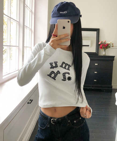 DOUBLE CHECK LONG SLEEVE [WHITE]