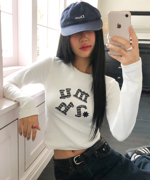 DOUBLE CHECK LONG SLEEVE [WHITE]