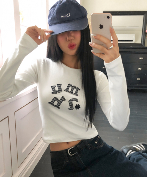 DOUBLE CHECK LONG SLEEVE [WHITE]