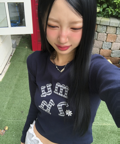 DOUBLE CHECK LONG SLEEVE [NAVY]