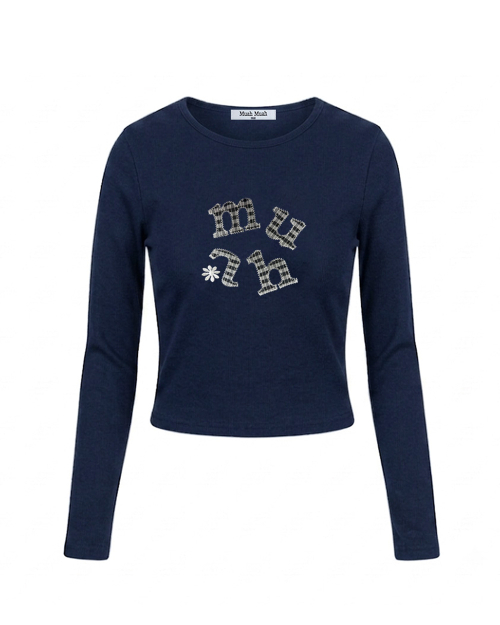 DOUBLE CHECK LONG SLEEVE [NAVY]