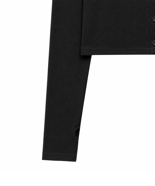 OFFSHOULDER HENLEY LONG SLEEVE [BLACK]