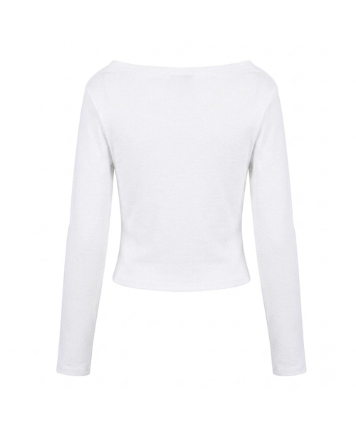 OFFSHOULDER HENLEY LONG SLEEVE [WHITE]