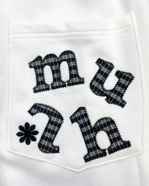 PATCH POCKET WIDE BANDING PANTS [WHITE]