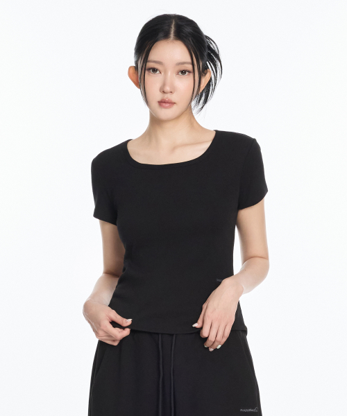 W 베이직 스퀘어넥 티셔츠 (3colors)