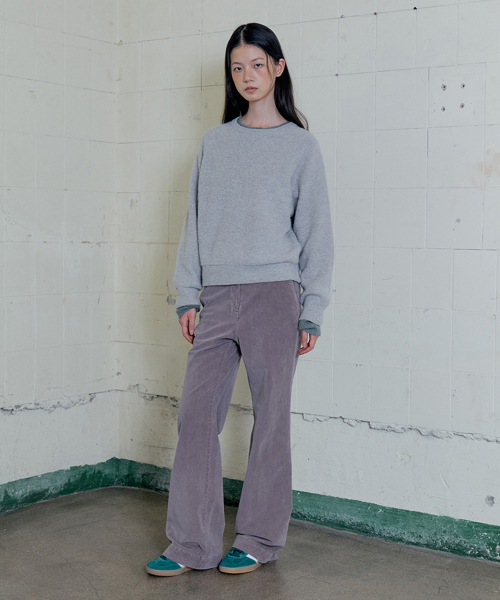 galee boucle pullover (light gray)