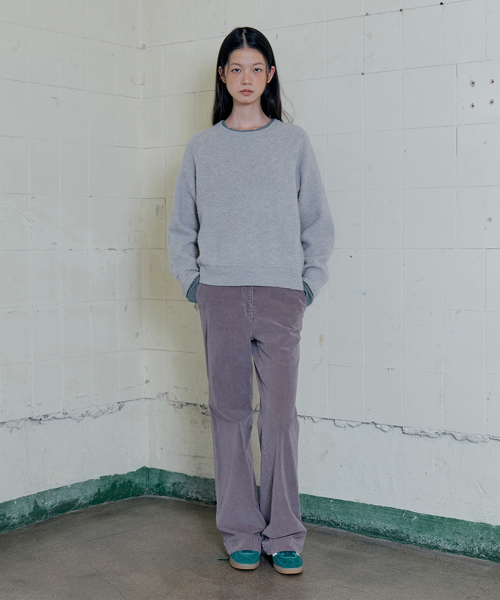 galee boucle pullover (light gray)